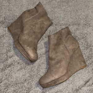 Bamboo Wedge Heel Bootie